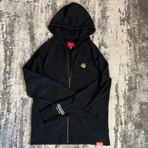 Nintendo Bowser Black Zip Up Hoodie Size Medium